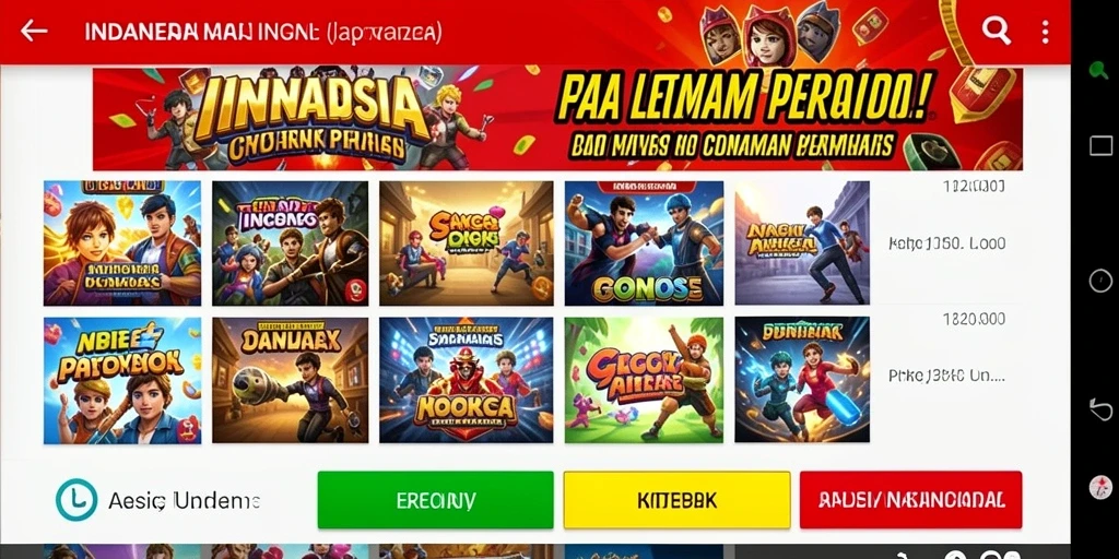 Beragam pilihan permainan judi dalam satu aplikasi.