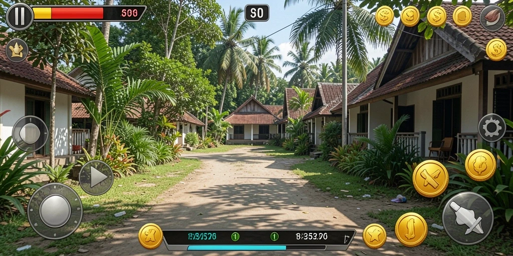 Tampilan permainan dengan grafik yang menawan.